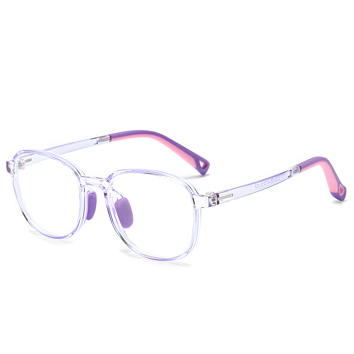 Kids Blue Light Round Glasses – Large Flexible TR90 Frame for Children | IRISHARP — model view