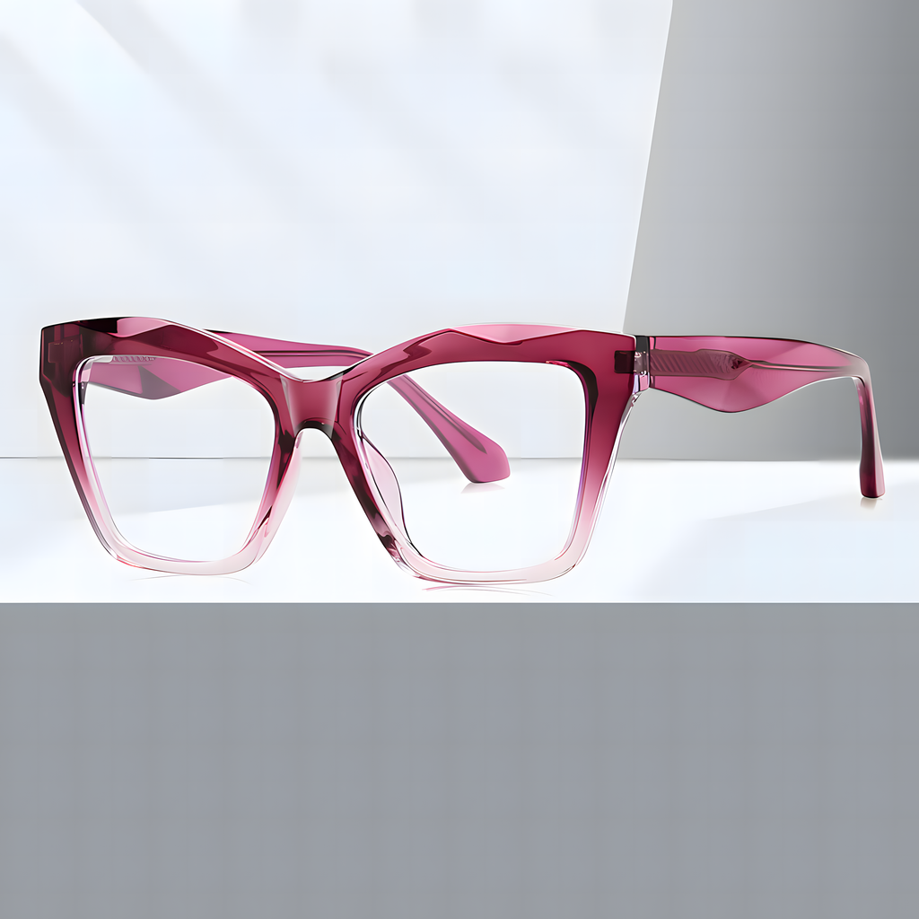 Women's TR90 Cat-Eye Large Frame Eyeglasses
