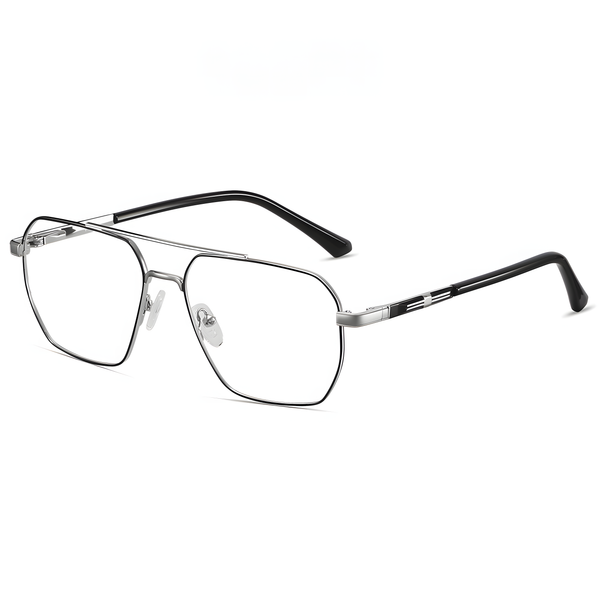 Men's Metal Double-Bridge Glasses Frames