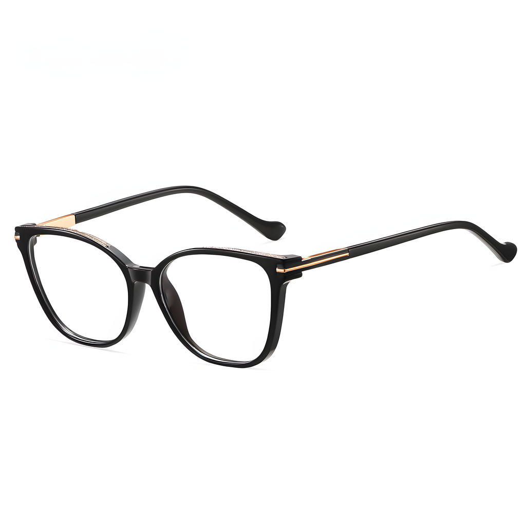 Women's Retro Black Round Eyeglass Frames