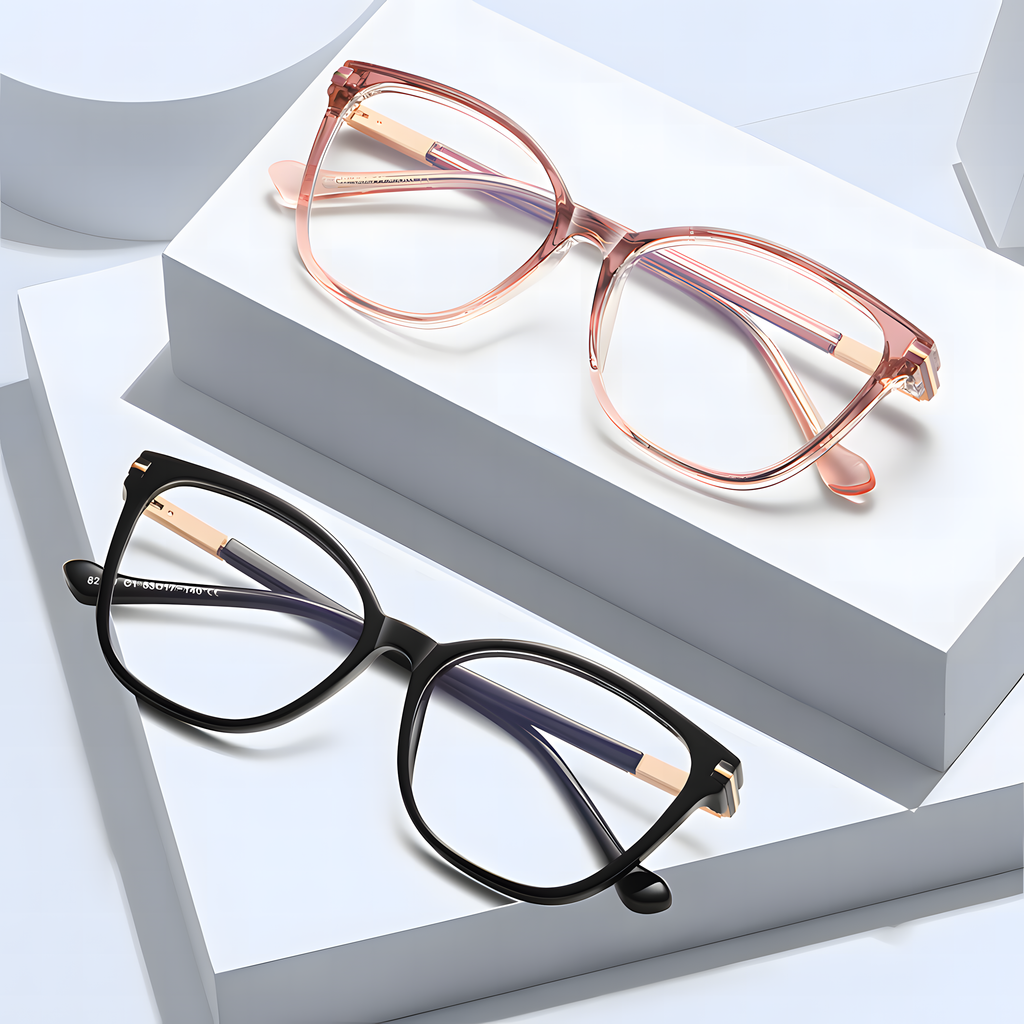 Women's Retro Black Round Eyeglass Frames