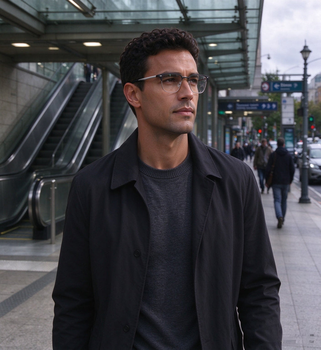 Men's Metal Full-rim Glasses