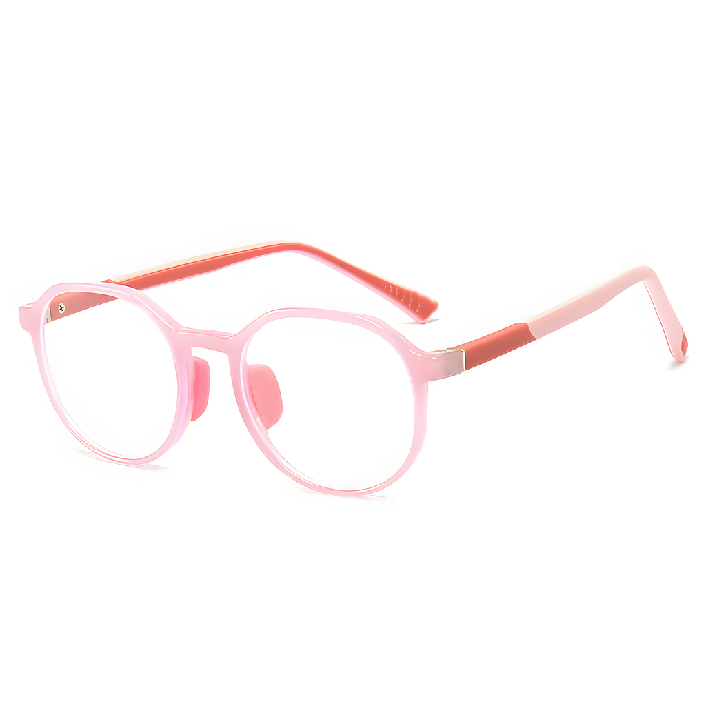 TR90 Student Protective Large Frame Glasses |   PC Lens Round Frame for Kids 6-14 |   IRISHARP