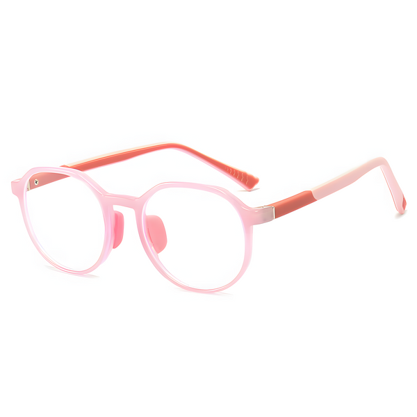 TR90 Student Protective Large Frame Glasses |   PC Lens Round Frame for Kids 6-14 |   IRISHARP
