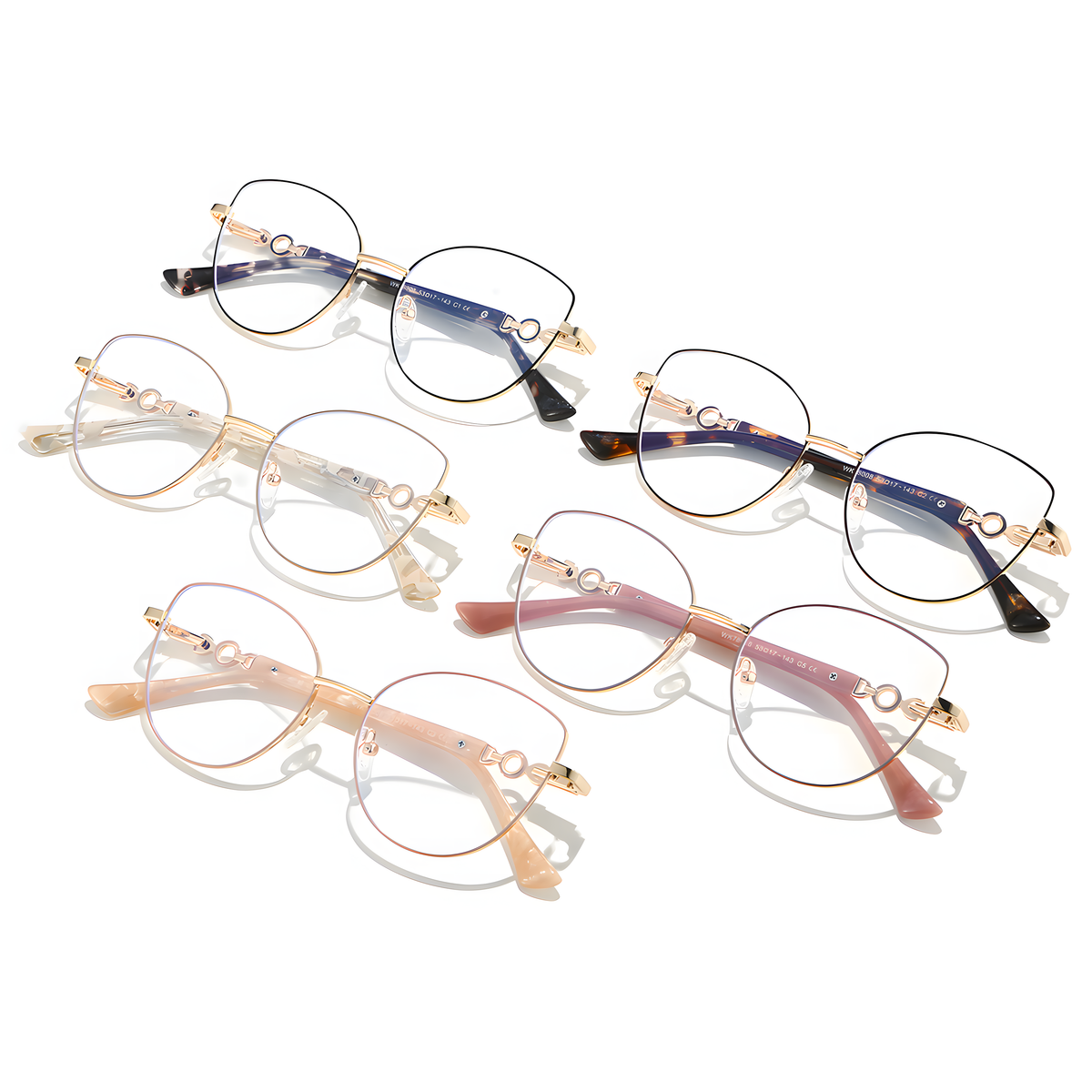 Women's Retro Metal Cat-Eye Glasses Frames