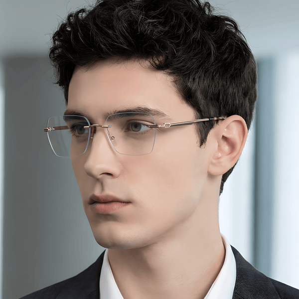 Men's Ultra-Light Rimless Glasses Frames