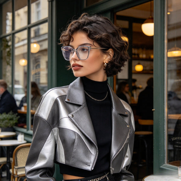 Women's Retro Black Round Eyeglass Frames