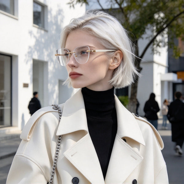 Women's Rimless Prescription Eyeglass Frames