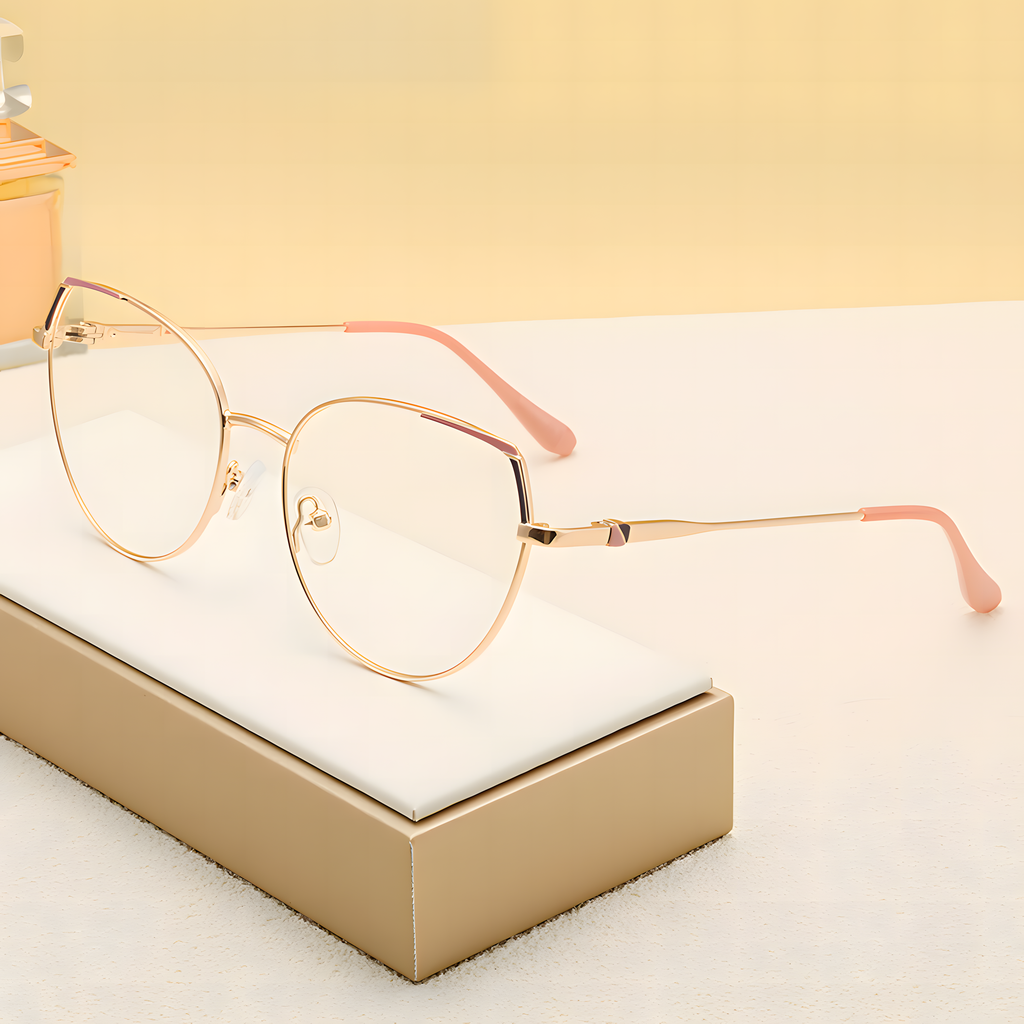 Women's Metal Cat-Eye Glasses Frames