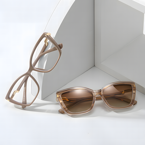 Women's Polarized Clip-on Prescription Eyeglass Frames