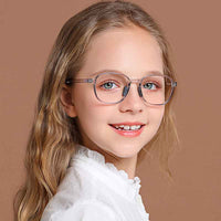 Kids Blue Light Round Glasses – Large Flexible TR90 Frame for Children |   IRISHARP