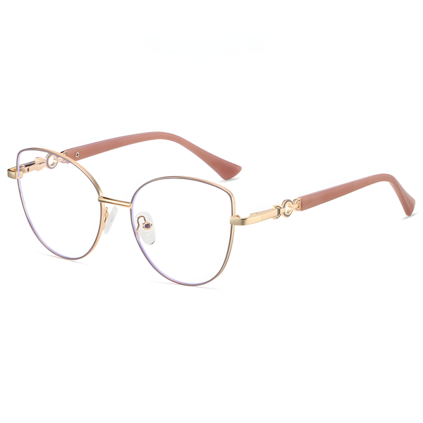 Women's Retro Metal Cat-Eye Glasses Frames
