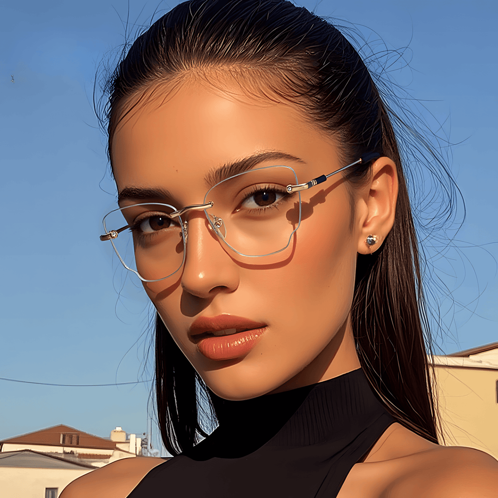 Women's Rimless Retro Glasses Frames