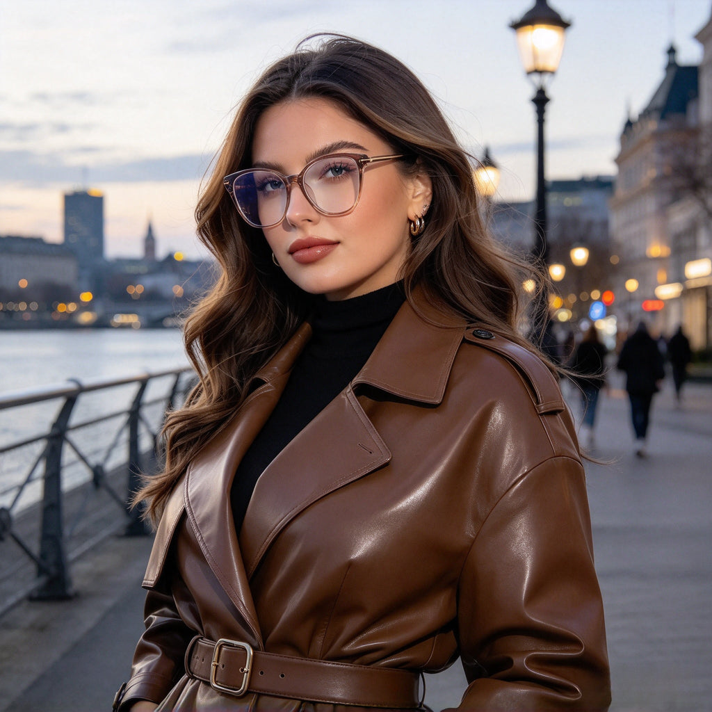 Women's Retro Black Round Eyeglass Frames