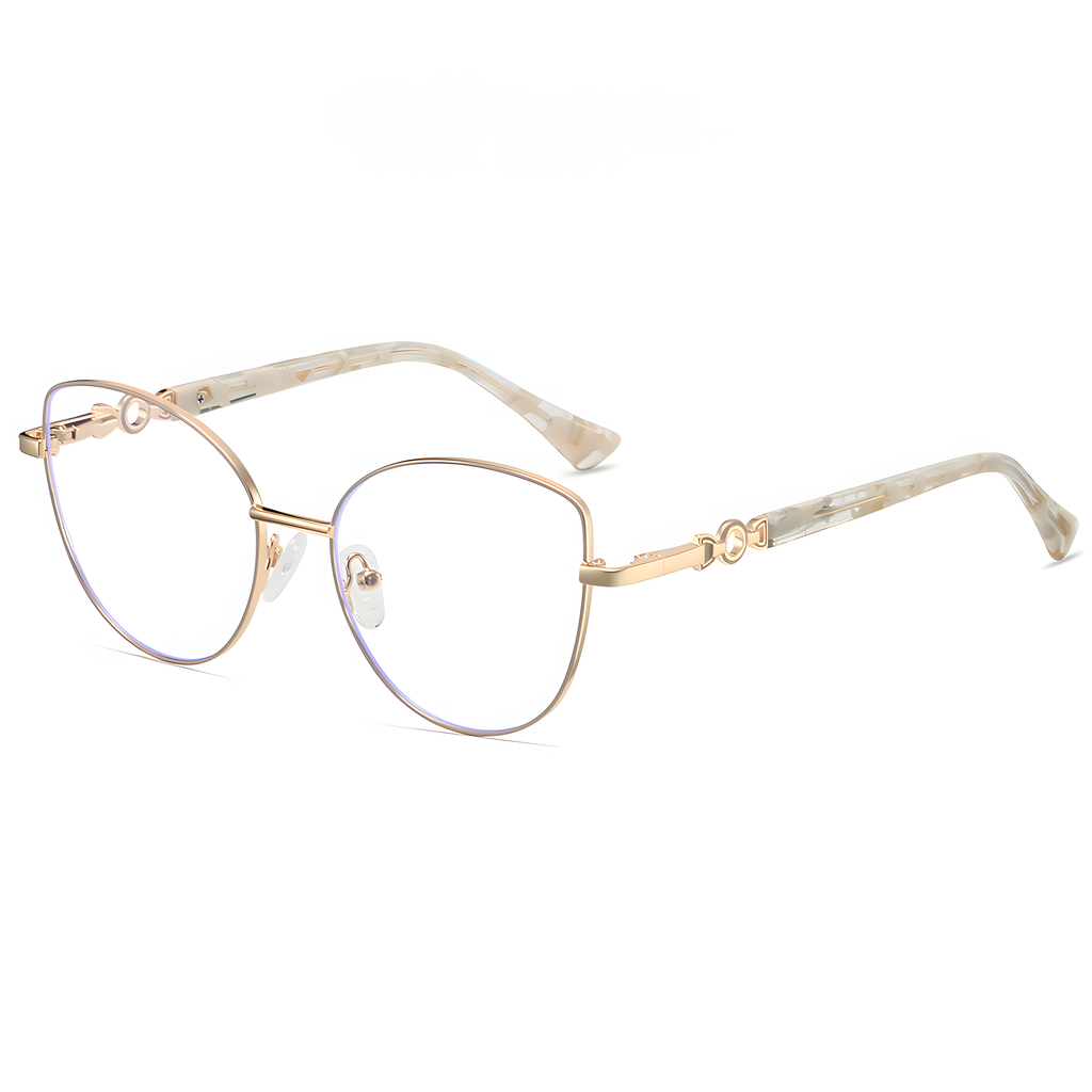 Women's Retro Metal Cat-Eye Glasses Frames