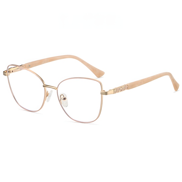 Women's Metal Cat-Eye Rx Glasses Frames