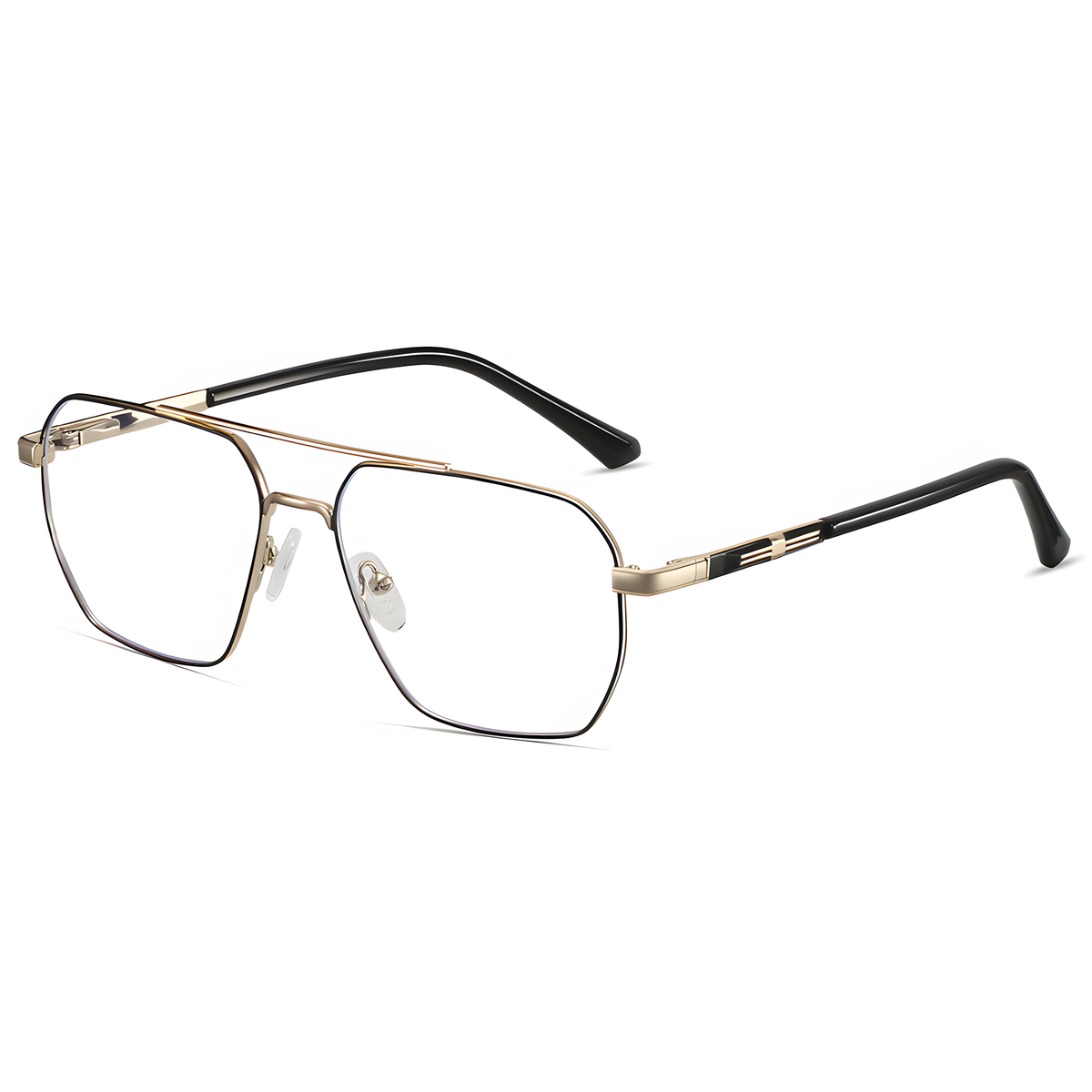 Men's Metal Double-Bridge Glasses Frames