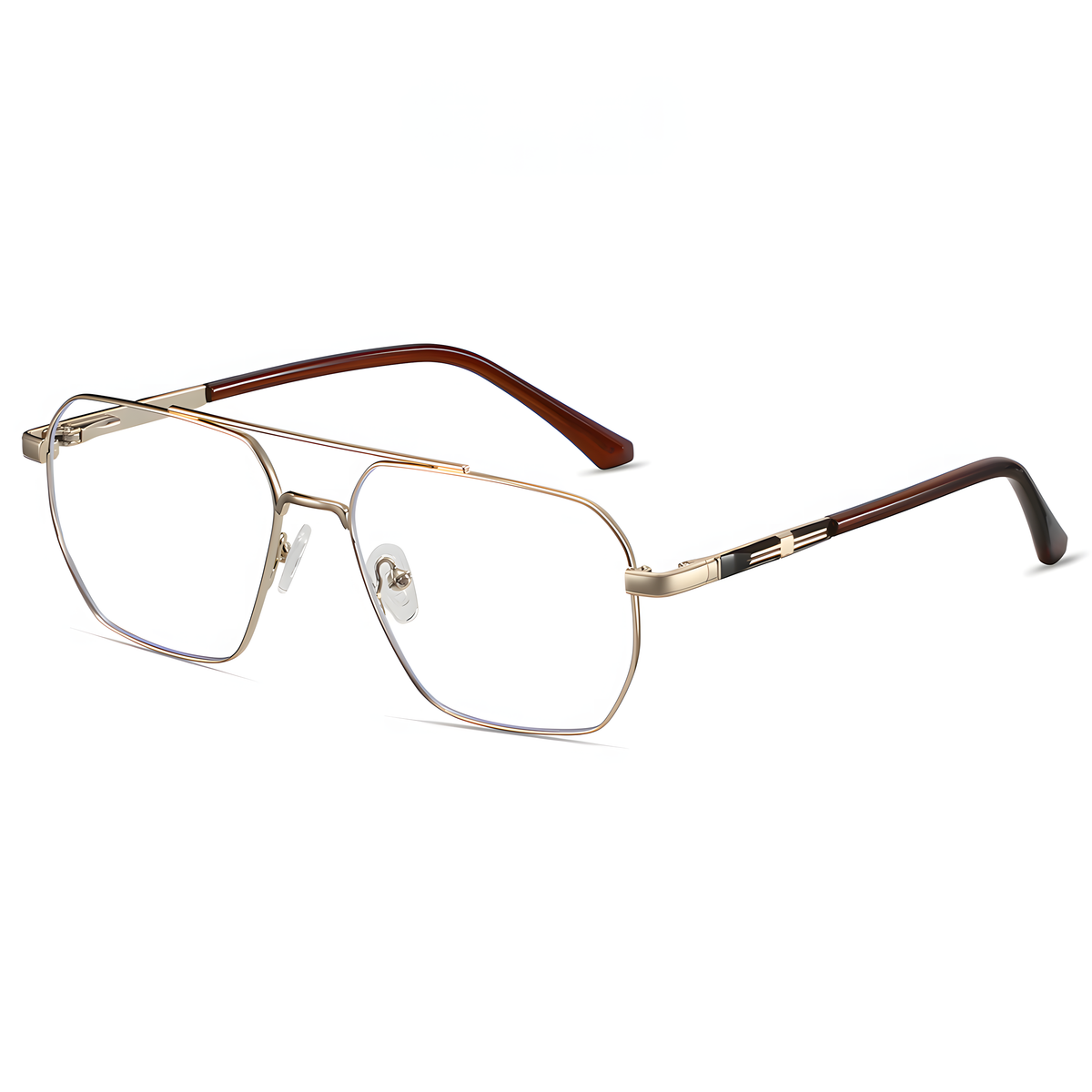 Men's Metal Double-Bridge Glasses Frames