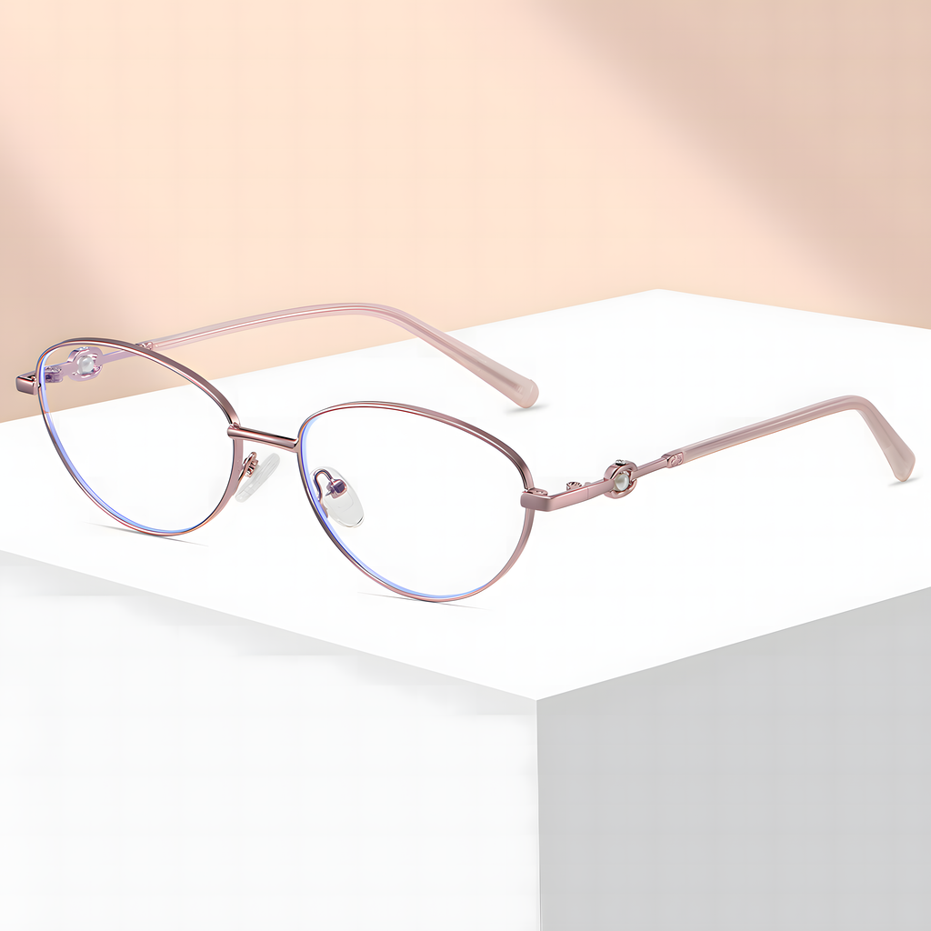Women's Retro Metal Round Glasses Frames