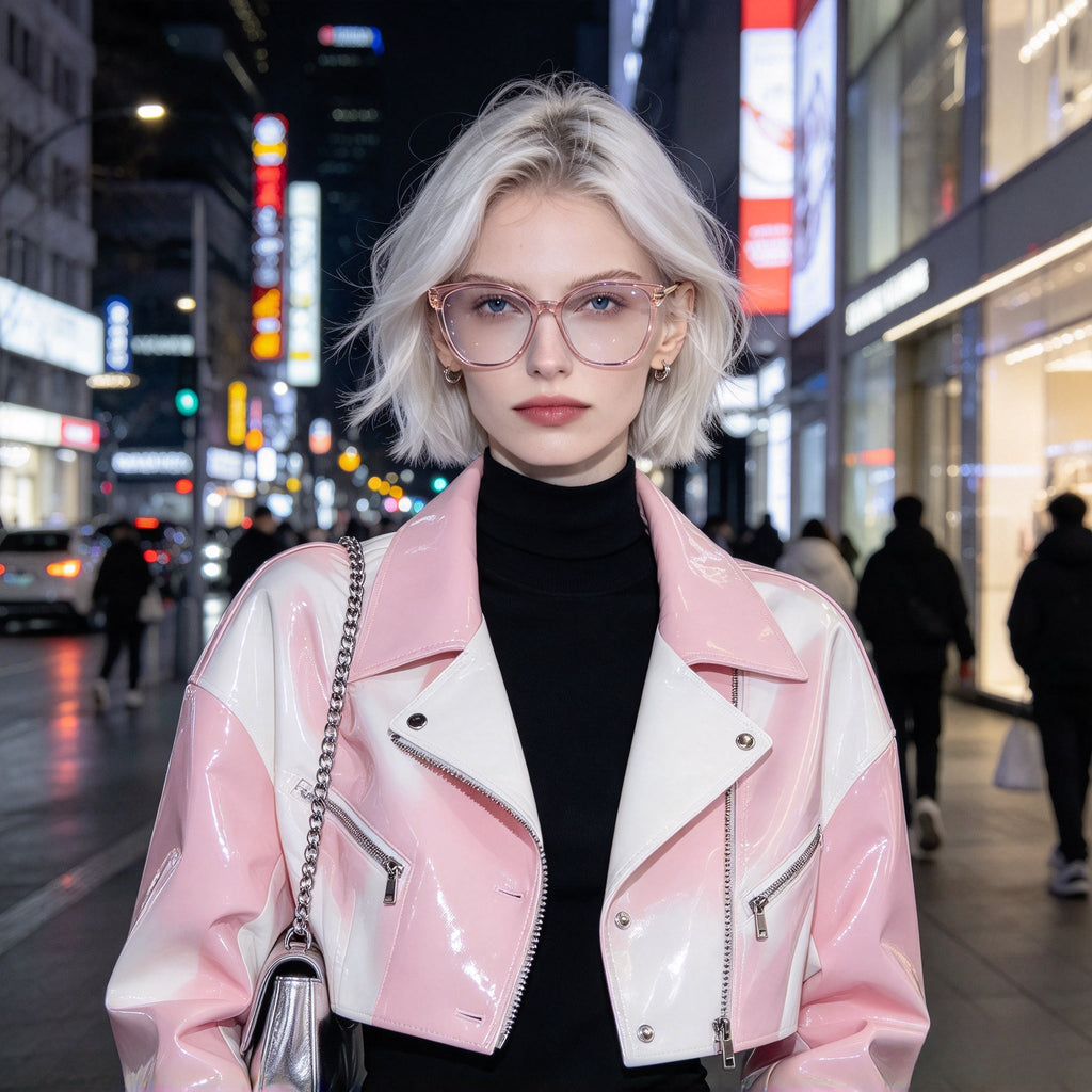 Women's Retro Black Round Eyeglass Frames