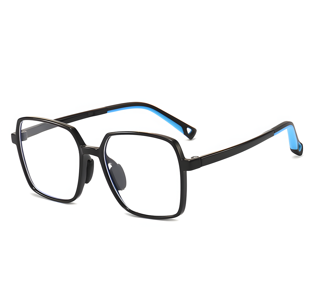Kids Blue Light Glasses - Geometric Oversized Polygon Frame for Ages 6-12 |   IRISHARP