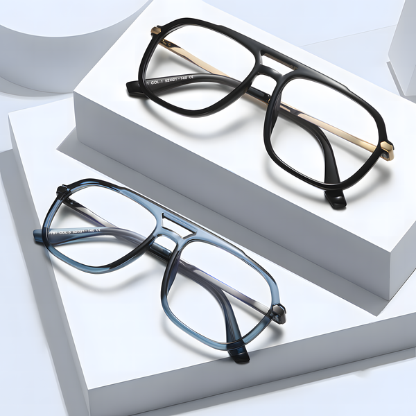 Men's Double Bridge TR90 Prescription Glasses Frames