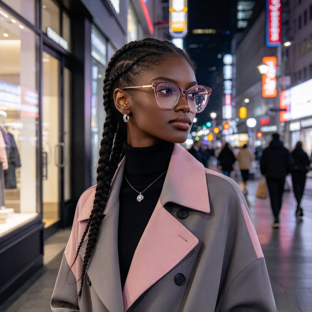 Women's Retro Black Round Eyeglass Frames