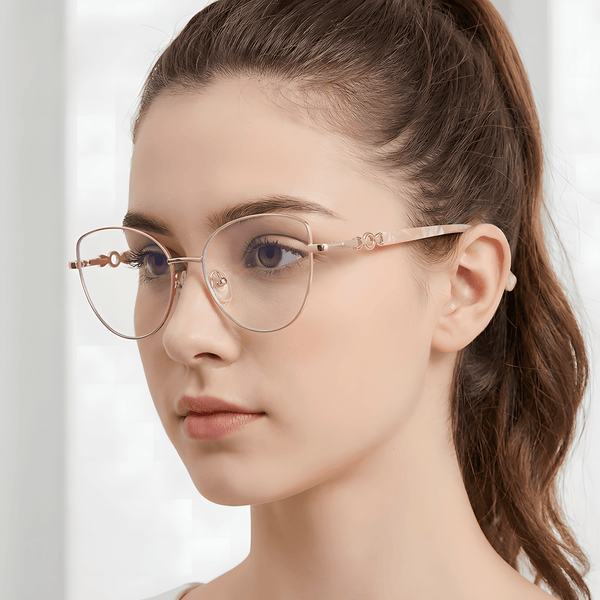 Women's Cat-Eye Metal Glasses Frames