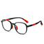Kids Oval Soft Frame TR90 Glasses |   Flexible Lightweight Prescription Eyewear for Kids Ages 6-14 |   48mm Lens Black Red |   IRISHARP