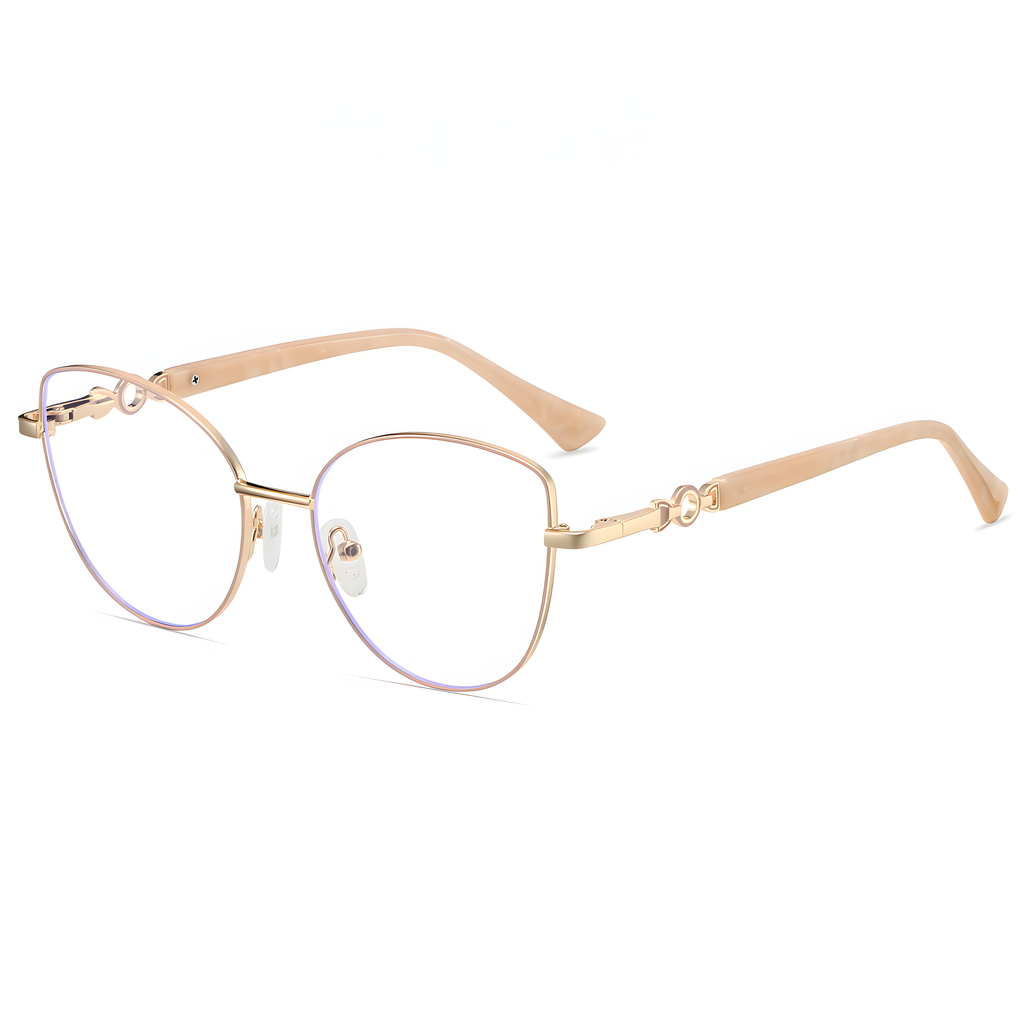 Women's Retro Metal Cat-Eye Glasses Frames