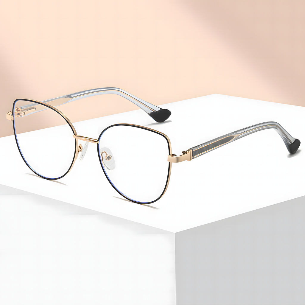 Women's Metal Cat-Eye Glasses Frames