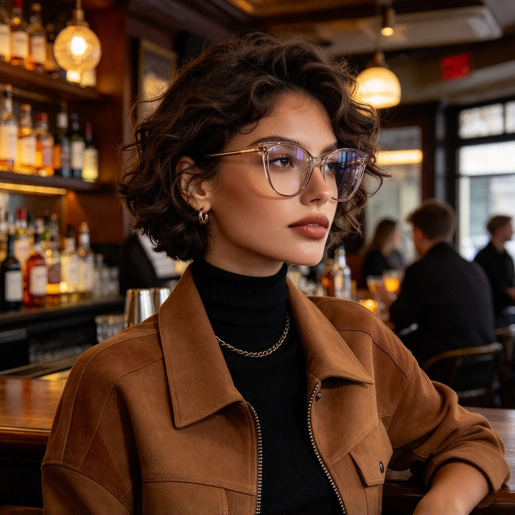 Women's Retro Black Round Eyeglass Frames