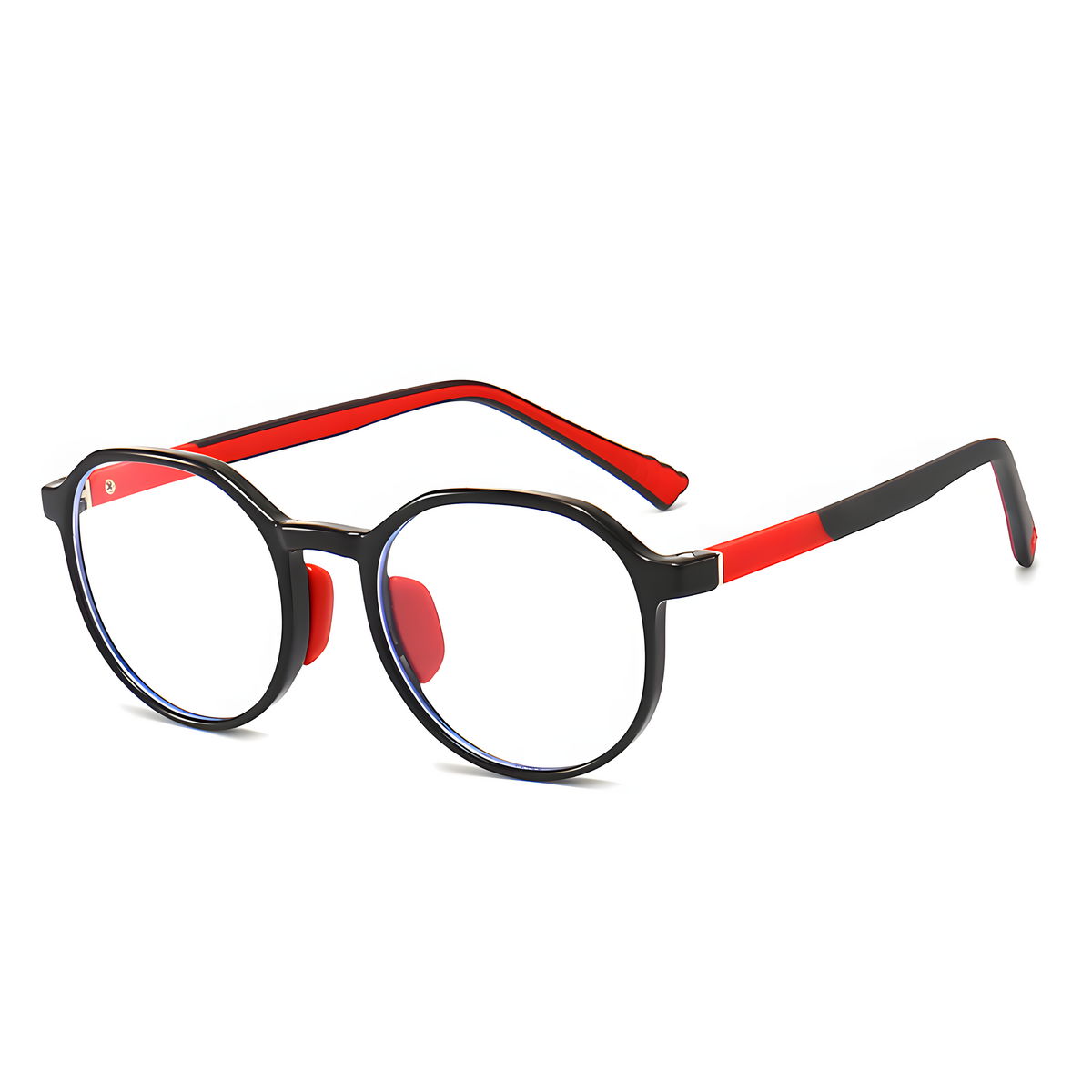 TR90 Student Protective Large Frame Glasses |   PC Lens Round Frame for Kids 6-14 |   IRISHARP