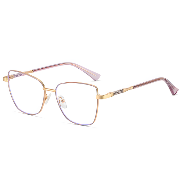 Oversized Vintage Square Metal Alloy Eyeglasses Frame - Full Rim Unisex Classic Geometric Lightweight 24.8g