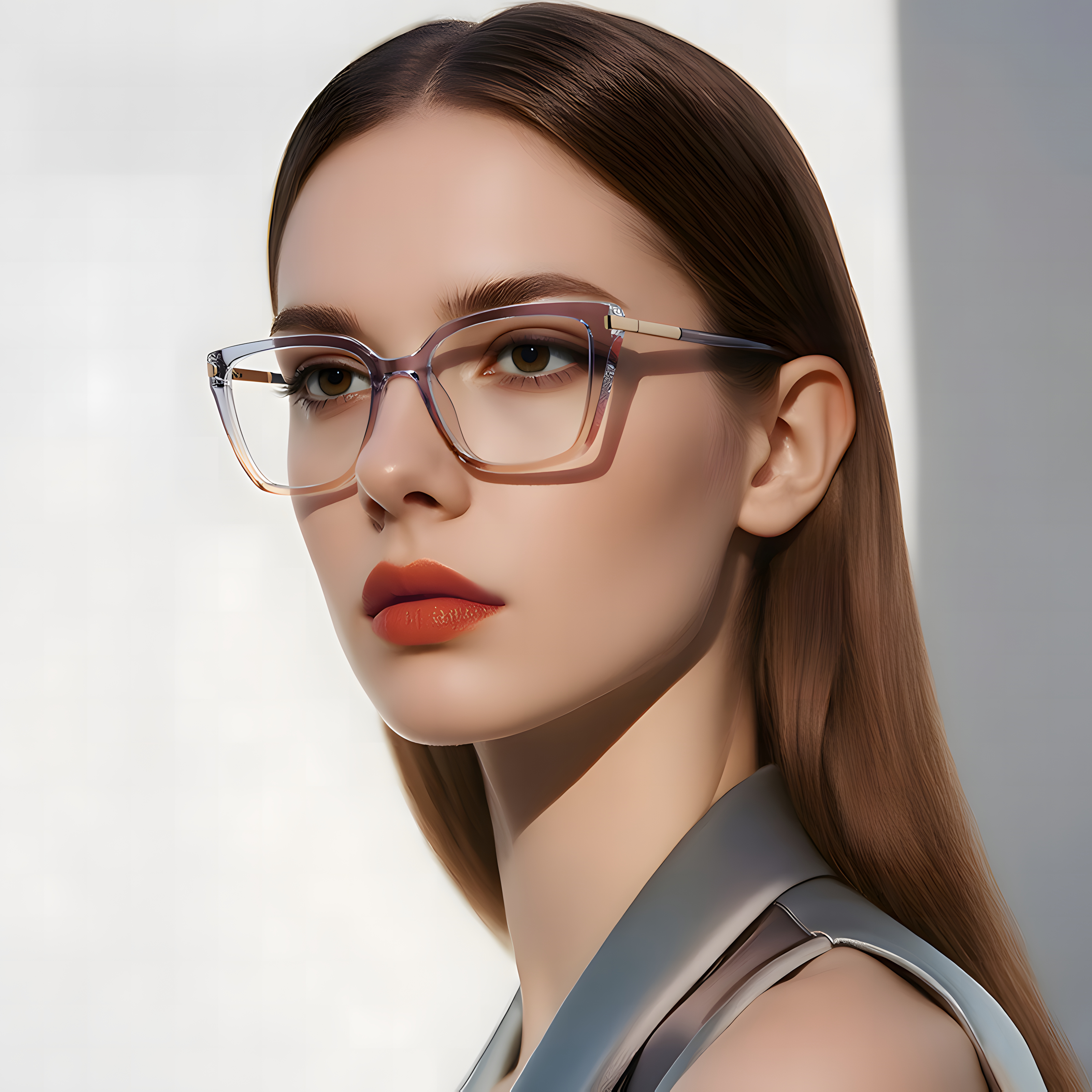 Women's TR90 Large Frame Glasses Secondary image