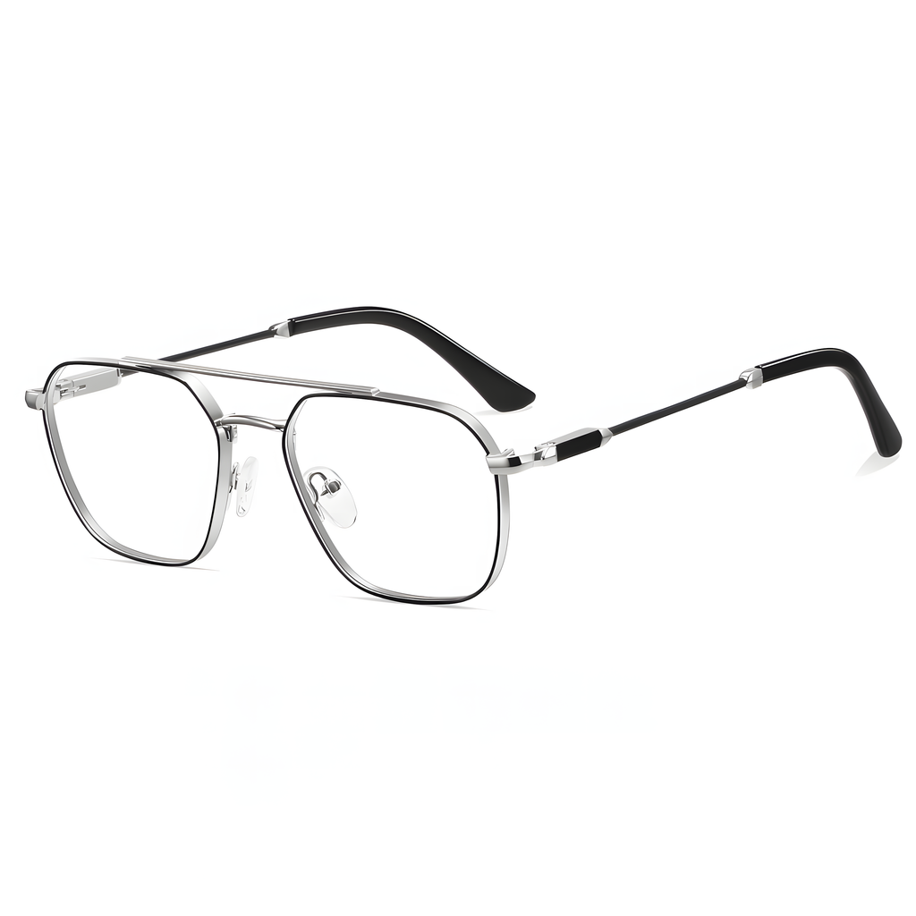 Unisex Metal Full-Rim Prescription Glasses Frames