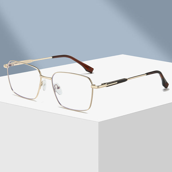 Men's Metal Business Glasses |   Classic Rectangle Frame with Blue Light Filter