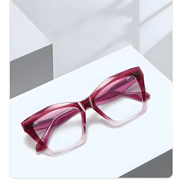Women's TR90 Cat-Eye Large Frame Eyeglasses