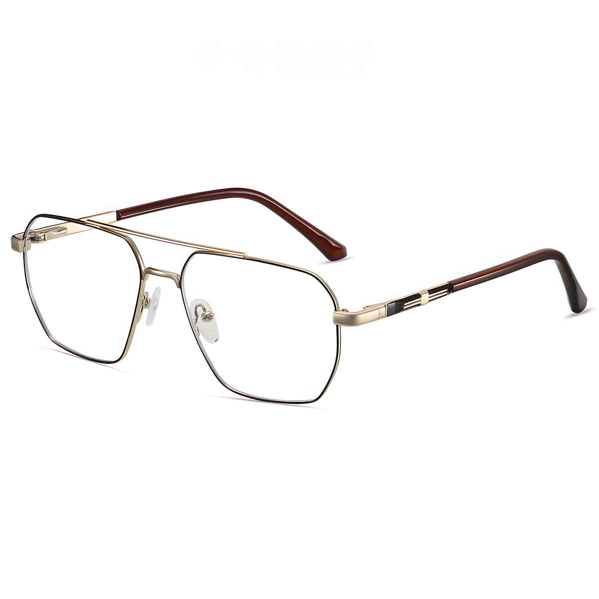 Men's Metal Double-Bridge Glasses Frames