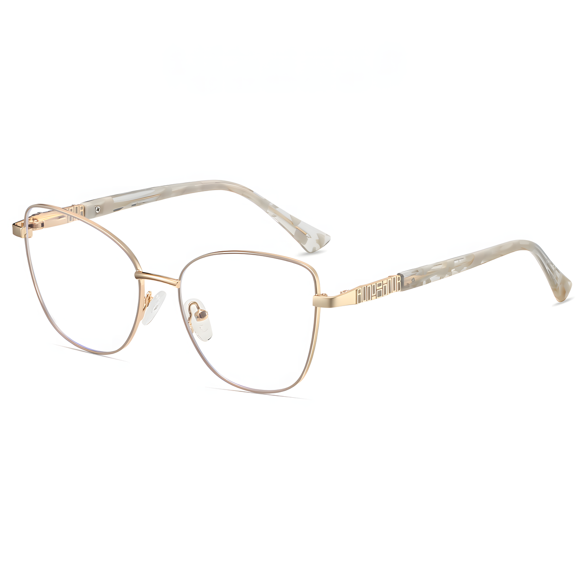 Women's Metal Cat-Eye Rx Glasses Frames