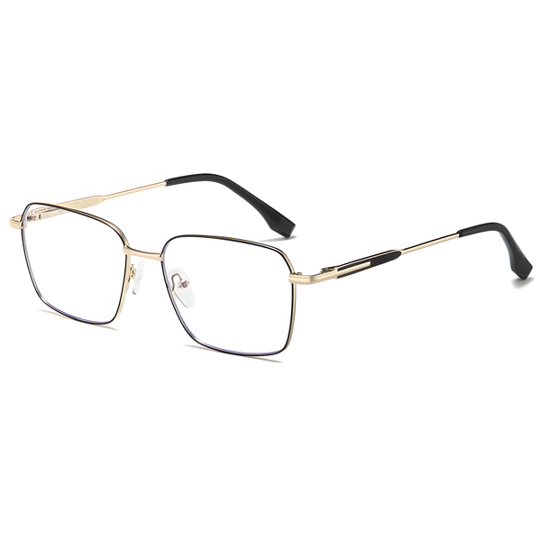 Men's Metal Business Glasses |   Classic Rectangle Frame with Blue Light Filter
