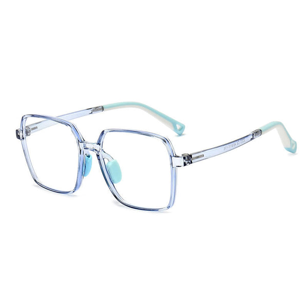 Kids Blue Light Glasses - Geometric Oversized Polygon Frame for Ages 6-12 |   IRISHARP