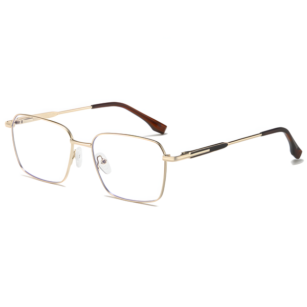 Men's Metal Business Glasses |   Classic Rectangle Frame with Blue Light Filter