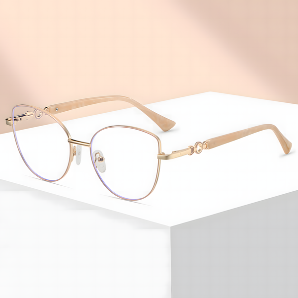 Women's Retro Metal Cat-Eye Glasses Frames