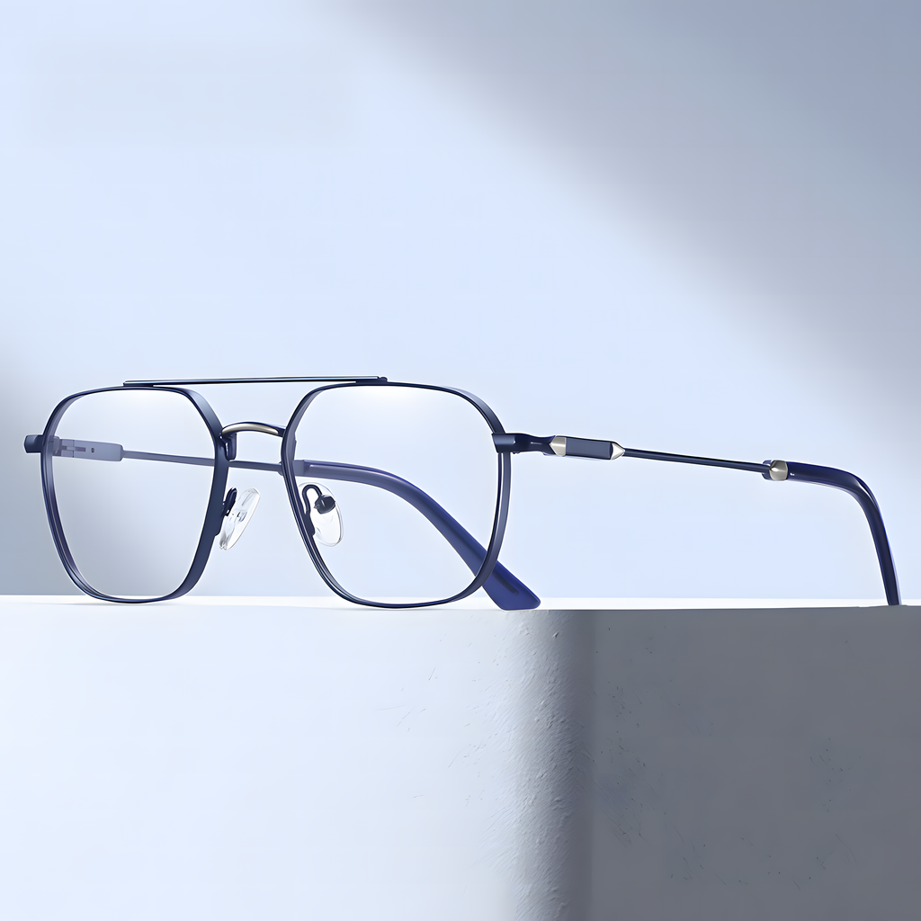 Unisex Metal Full-Rim Prescription Glasses Frames