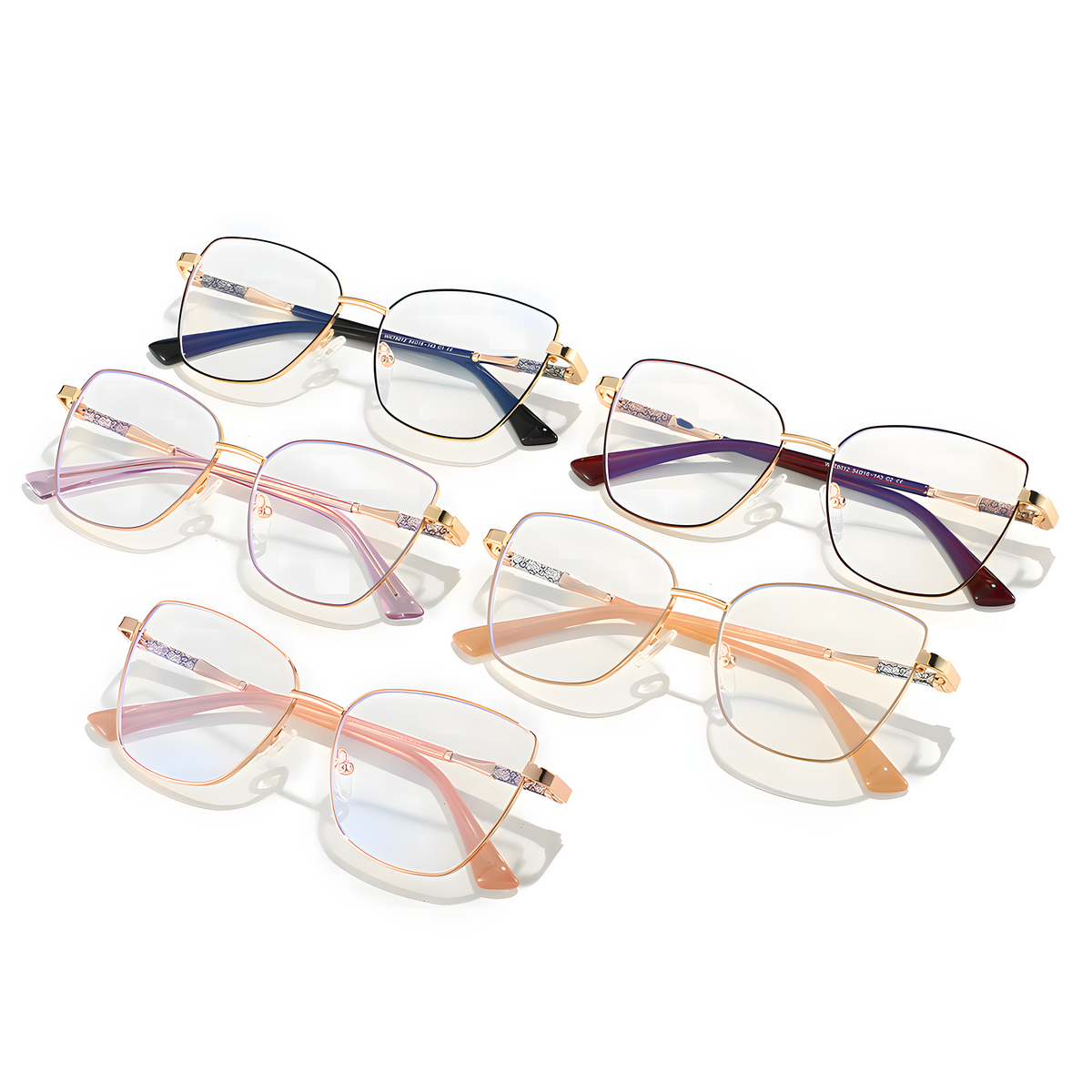 Oversized Vintage Square Metal Alloy Eyeglasses Frame - Full Rim Unisex Classic Geometric Lightweight 24.8g