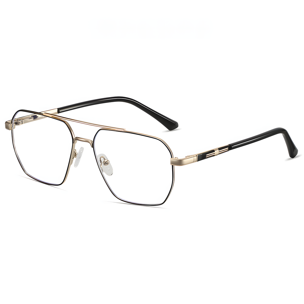 Men's Metal Double-Bridge Glasses Frames