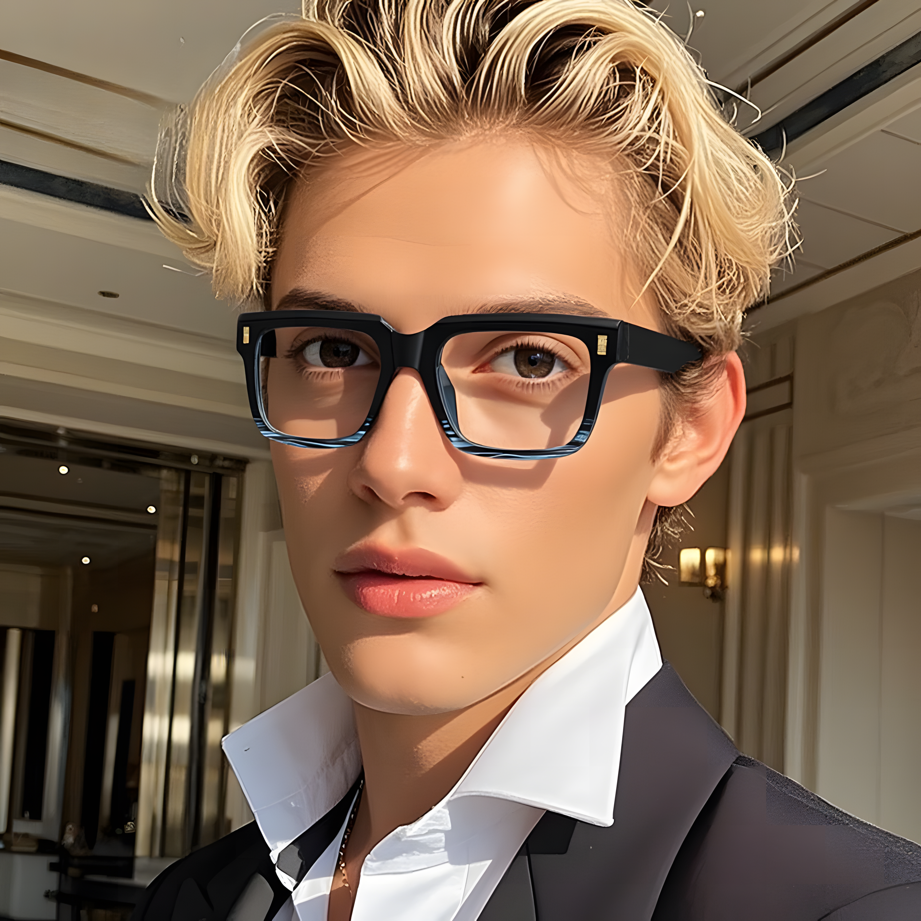 Men's TR90 Square Glasses Frames Secondary image