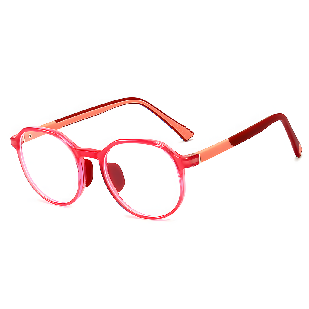 TR90 Student Protective Large Frame Glasses |   PC Lens Round Frame for Kids 6-14 |   IRISHARP