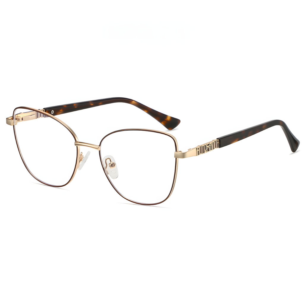 Women's Metal Cat-Eye Rx Glasses Frames